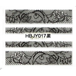 Стикер за Нокти Дантела Черна HBJY017